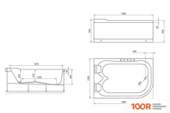 Ванна Royal Bath NORWAY 180X120R RB331100 (С КАРКАСОМ И ПОДГОЛОВНИКОМ) (335901)