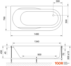 Ванна Royal Bath AZUR 150X80L RB614201 (335885)
