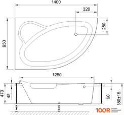 Ванна Royal Bath ALPINE 140X95R RB819103 (335867)