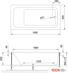 Ванна Royal Bath ACCORD 180X90 RB62710 (335865)