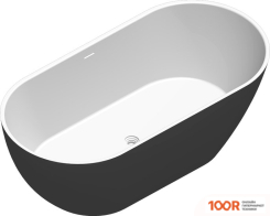 Ванна Radostone ROBERTA 165.5Х79.5 (БЕЛЫЙ/ЧЕРНЫЙ) (335860)