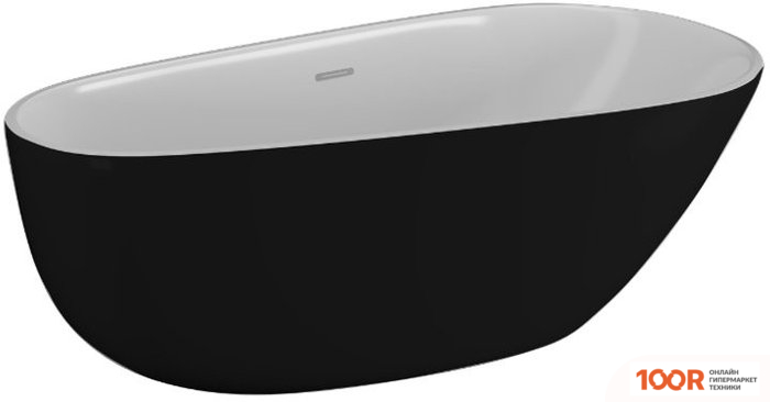 Ванна Polimat SHILA 170X85 00345 (ЧЕРНЫЙ МАТОВЫЙ) (335768)