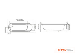 Ванна Polimat MEDIUM 170X75 С НОЖКАМИ (335748)