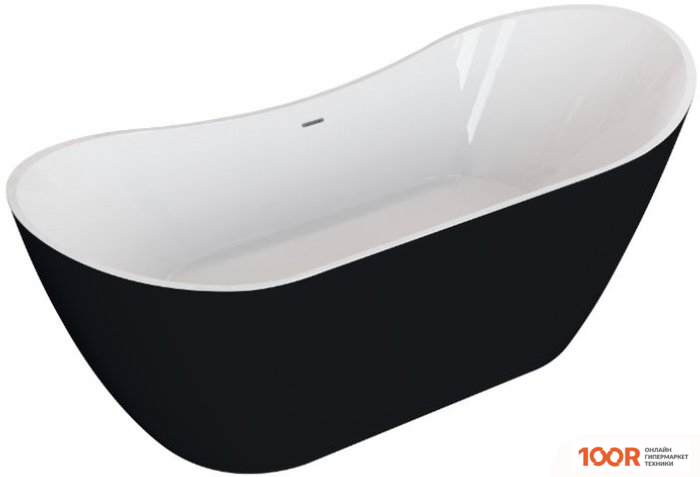 Ванна Polimat ABI 180X80 00044 (ЧЕРНЫЙ МАТОВЫЙ) (335697)