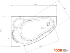 Ванна MarkaOne LIL 140X90 R (С КАРКАСОМ) (335601)