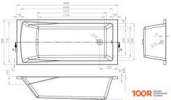 Ванна Lavinia Boho ONE 180X80 3701008P (С ПОДГОЛОВНИКОМ И НОЖКАМИ) (335521)