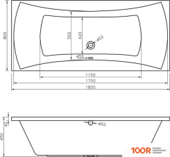 Ванна Lavinia Boho EVAN 180X80 3711018P (335473)