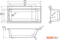 Ванна Lavinia Boho CATANI 160Х80 371216PL (335442)