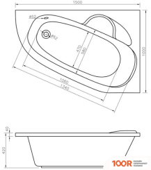 Ванна Lavinia Boho BELL PRO 150X100 370215PL (335421)