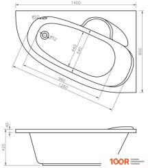 Ванна Lavinia Boho BELL PRO 140X95 370214PL (335417)