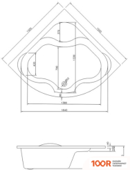 Ванна Lavinia Boho AVEO 150X150 3704015P (335415)