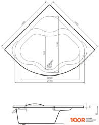 Ванна Lavinia Boho AVEO 140Х140 37040140 (335414)