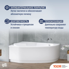 Ванна Lauter VALENCIA 160X105 2102160L (С НОЖКАМИ И ЛИЦЕВЫМ ЭКРАНОМ) (335375)