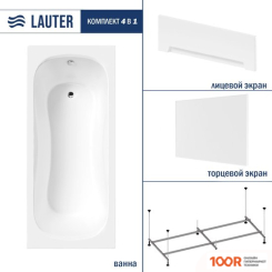 Ванна Lauter SOPHIA 170 21205170 (С КАРКАСОМ, ЛИЦЕВЫМ И ТОРЦЕВЫМ ЭКРАНАМИ БЕЛОГО ЦВЕТА) (335335)