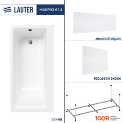 Ванна Lauter SERAPHINA 160X80 2112160L (С КАРКАСОМ, ЛИЦЕВЫМ И ТОРЦЕВЫМ ЭКРАНАМИ) (335313)