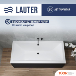 Ванна Lauter OASIS 155 21203055 (С КАРКАСОМ, ЧЕРНЫМ ПОДГОЛОВНИКОМ) (335251)