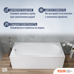 Ванна Lauter HAVEN 150 21202005 (С НОЖКАМИ, СЕРЫМ ПОДГОЛОВНИКОМ И БЕЛЫМ ЛИЦ.ЭКРАНОМ) (335185)