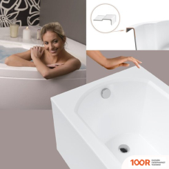 Ванна Lauter HAVEN 150 21202005 (С КАРКАСОМ И СЕРЫМ ПОДГОЛОВНИКОМ) (335171)