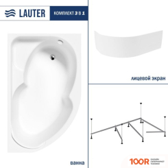 Ванна Lauter GENEVA 170X105 2103170R (С КАРКАСОМ И ЛИЦЕВЫМ ЭКРАНОМ) (335166)
