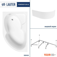 Ванна Lauter GENEVA 170X105 2103170L (С КАРКАСОМ И ЛИЦЕВЫМ ЭКРАНОМ) (335161)