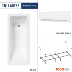 Ванна Lauter ESTELLE 180 21206080 (С КАРКАСОМ, ЛИЦЕВЫМ ЭКРАНОМ БЕЛОГО ЦВЕТА) (335143)