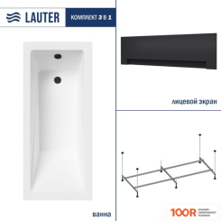 Ванна Lauter ESTELLE 170 21206070 (С КАРКАСОМ, ЛИЦЕВЫМ ЭКРАНОМ ЧЕРНОГО ЦВЕТА) (335124)