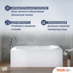 Ванна Lauter CELESTE 160X70 21060060 (С НОЖКАМИ, ЛИЦЕВЫМ И ТОРЦЕВЫМ ЭКРАНАМИ) (335082)