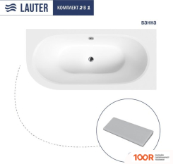 Ванна Lauter BLISS 160 P 21201062P (С СЕРЫМ ПОДГОЛОВНИКОМ) (335008)