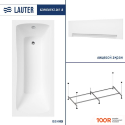 Ванна Lauter BIANCA 170 21207170 (С КАРКАСОМ И БЕЛЫМ ЛИЦЕВЫМ ЭКРАНОМ) (334943)