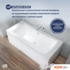 Ванна Lauter BELGRAVIA 200X90 21110200 (С НОЖКАМИ И ЛИЦЕВЫМ ЭКРАНОМ) (334927)