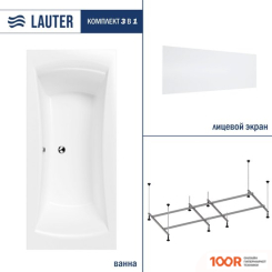 Ванна Lauter BELGRAVIA 180X80 21110180 (С КАРКАСОМ И ЛИЦЕВЫМ ЭКРАНОМ) (334915)