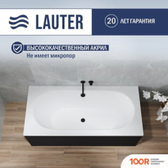 Ванна Lauter AVA 170 21208070 (С НОЖКАМИ, ЧЕРНЫМ ПОДГОЛОВ, ЧЕРНЫМ ЛИЦ. И ТОРЦ. ЭКРАНОМ) (334904)