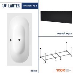 Ванна Lauter AVA 170 21208070 (С КАРКАСОМ И ЧЕРНЫМ ЛИЦЕВЫМ ЭКРАНОМ) (334891)