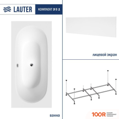 Ванна Lauter AVA 170 21208070 (С КАРКАСОМ И БЕЛЫМ ЛИЦЕВЫМ ЭКРАНОМ) (334889)