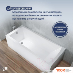 Ванна Lauter AURORA 180X80 21010080 (С НОЖКАМИ, ЛИЦЕВЫМ И ТОРЦЕВЫМ ЭКРАНАМИ) (334886)