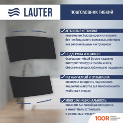 Ванна Lauter AMELIA 180 21204080 (С НОЖКАМИ, ЧЕРНЫМ ПОДГОЛОВНИКОМ И ЧЕРНЫМ ЛИЦ.ЭКРАНОМ) (334842)