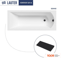 Ванна Lauter AMELIA 160 21204060 (С ЧЕРНЫМ ПОДГОЛОВНИКОМ) (334817)