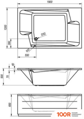 Ванна Kolpa-San NABUCCO 190X120 (КАРКАС И СИФОН) (334773)