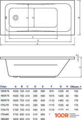 Ванна Koller Pool EDGE 180X80 (334753)