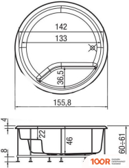 Ванна Hafro BOLLA 160X60 (334724)