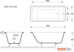 Ванна Goldman DEVON 180X75 (334701)