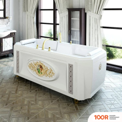 Ванна Fra Grande ФЕРНАНДО 190X90 4-01-3-0-1-421 (С ПОДГОЛОВНИКАМИ, ЗОЛОТО) (334628)