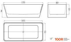 Ванна Esbano VIENNA 170X80 (334565)
