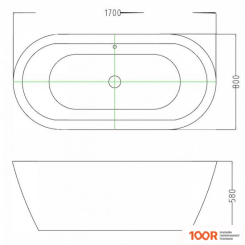 Ванна Esbano TOKYO 170X80 (БЕЛЫЙ) (334561)