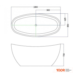 Ванна Esbano OTTAWA 180X85 (334554)
