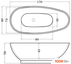 Ванна Esbano MONACO 170X80 (334552)