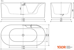 Ванна Ceramica Nova OMEGA FB16 170X80 (334461)