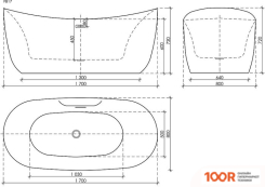 Ванна Ceramica Nova JAZZ FB17 170X80 (334460)