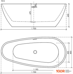 Ванна Ceramica Nova AVOCADO FB18 170X80 (334449)