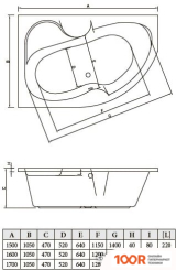 Ванна Centrum ARIZONA 150X105 L (334423)